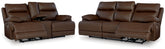 Best Deals Furniture - Ashley Furniture - VonRyan Power Reclining Sofa and Loveseat - Power Reclining Sofa and Loveseat / Tobacco - U10400U1